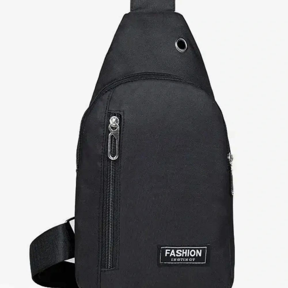 Black Crossbody Sling Backpack Men Shoulder Strap Sling Bag